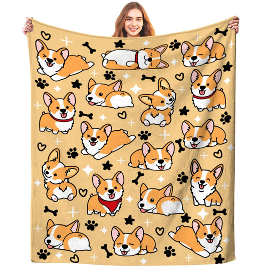 Corgi Throw Blanket