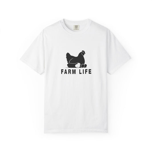 Farm Life – Minimal Chicken Graphic T-Shirt