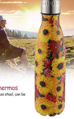 Floral Water Bottle